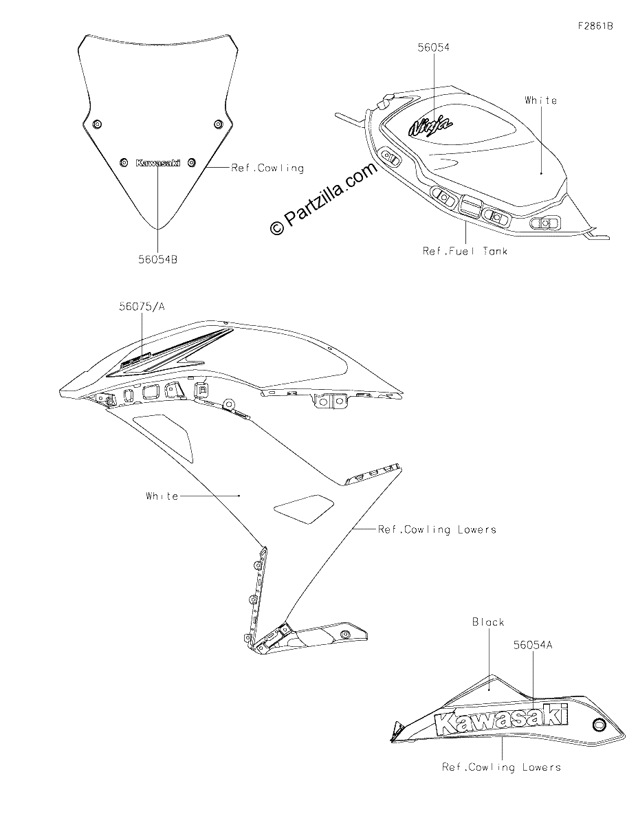 Diagrama de DECALS WHITE JHF