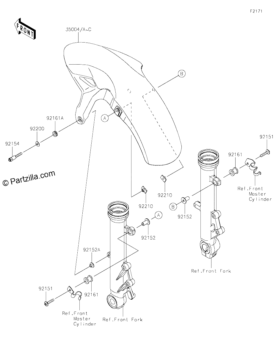 Diagrama de FRONT FENDER S