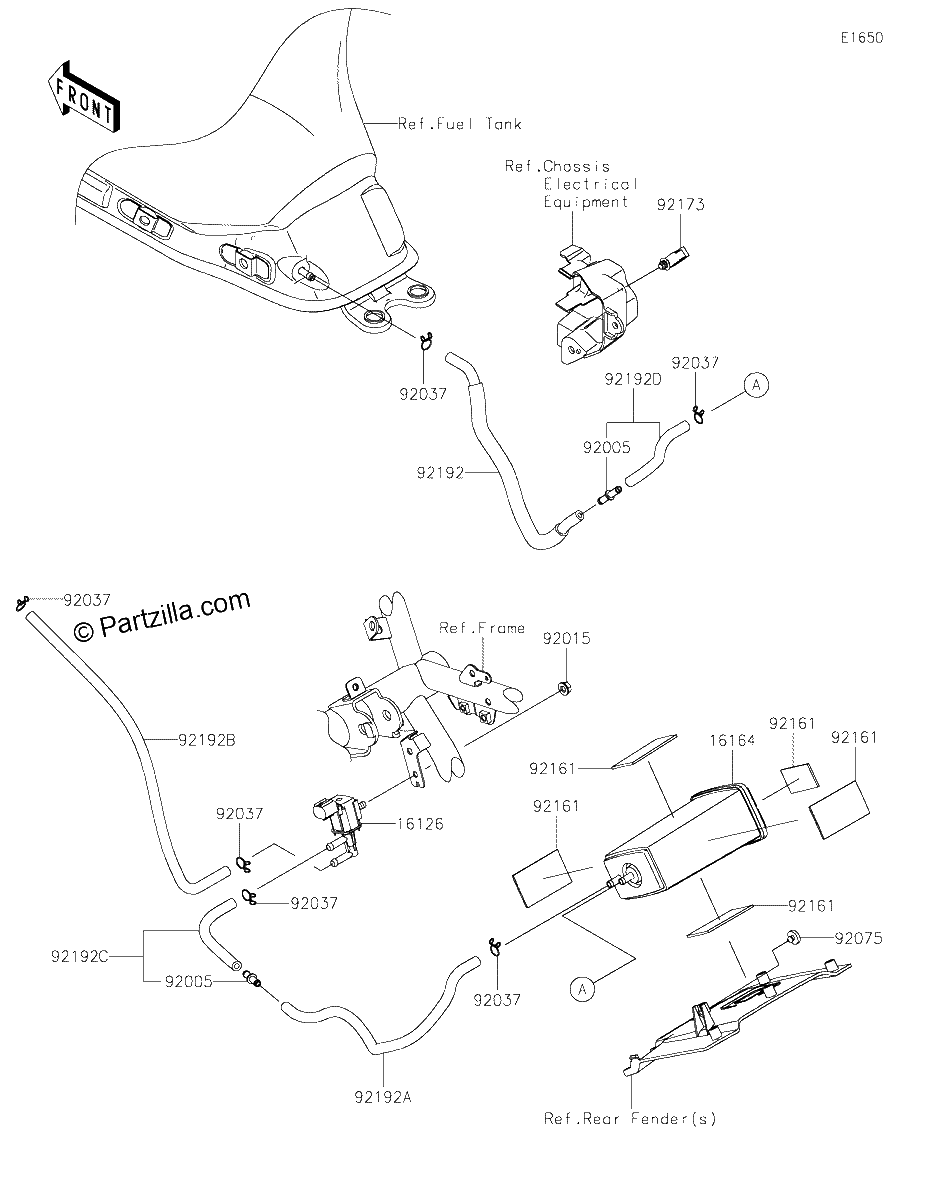 Diagrama de FUEL EVAPORATIVE SYSTEM