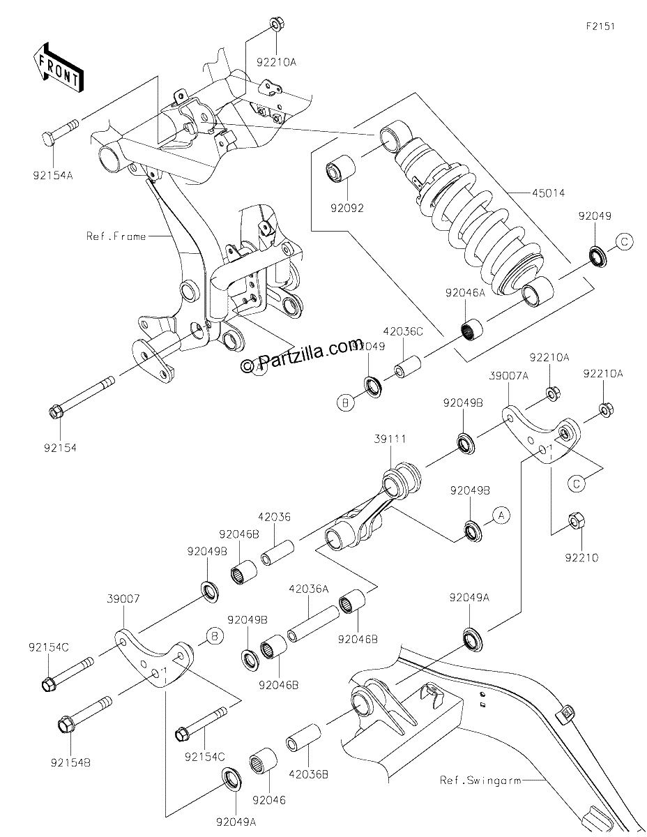 Diagrama de SUSPENSION SHOCK ABSORBER
