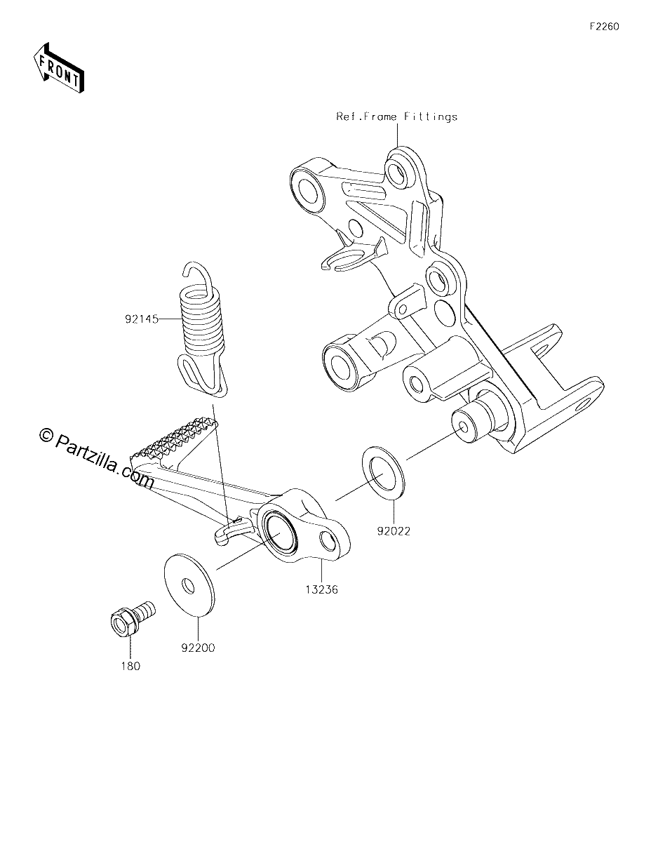 Diagrama de BRAKE PEDAL TORQUE LINK