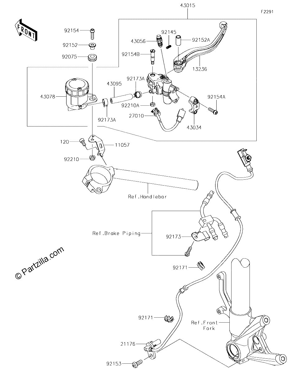 Diagrama de FRONT MASTER CYLINDER