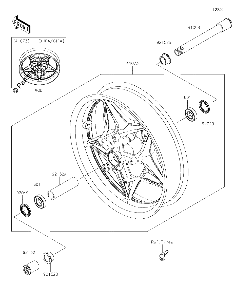 Diagrama de FRONT WHEEL