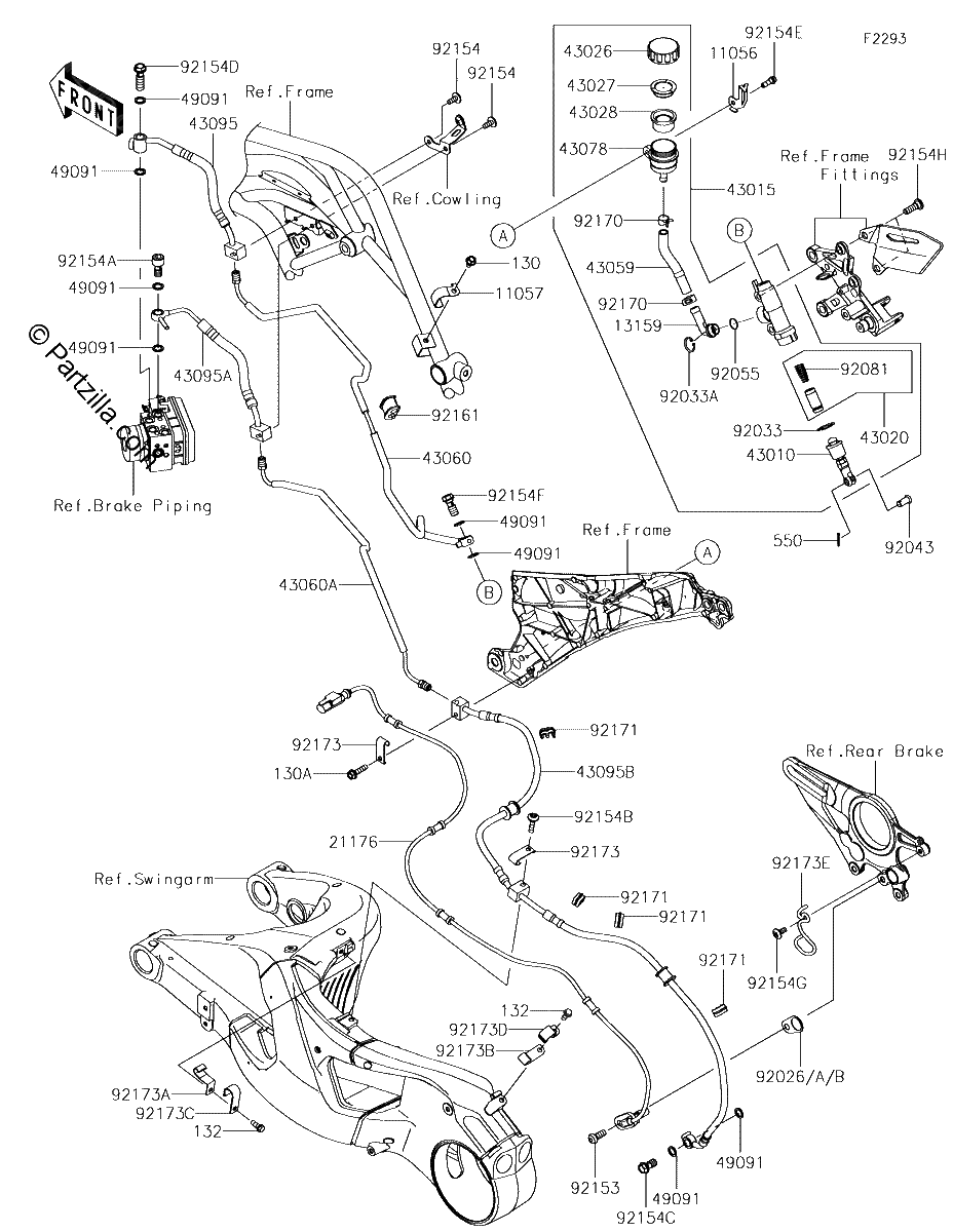 Diagrama de REAR MASTER CYLINDER