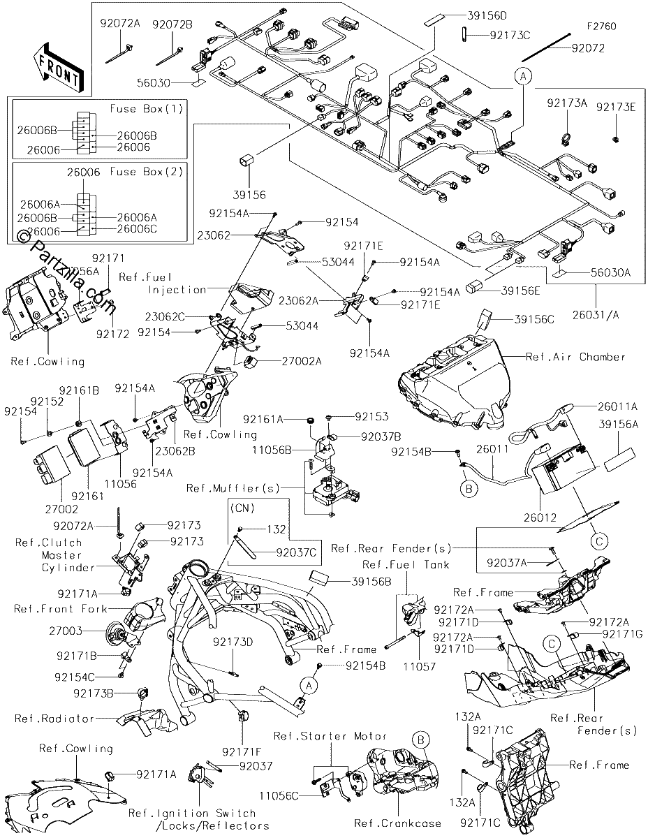 Diagrama de CHASSIS ELECTRICAL EQUIPMENT