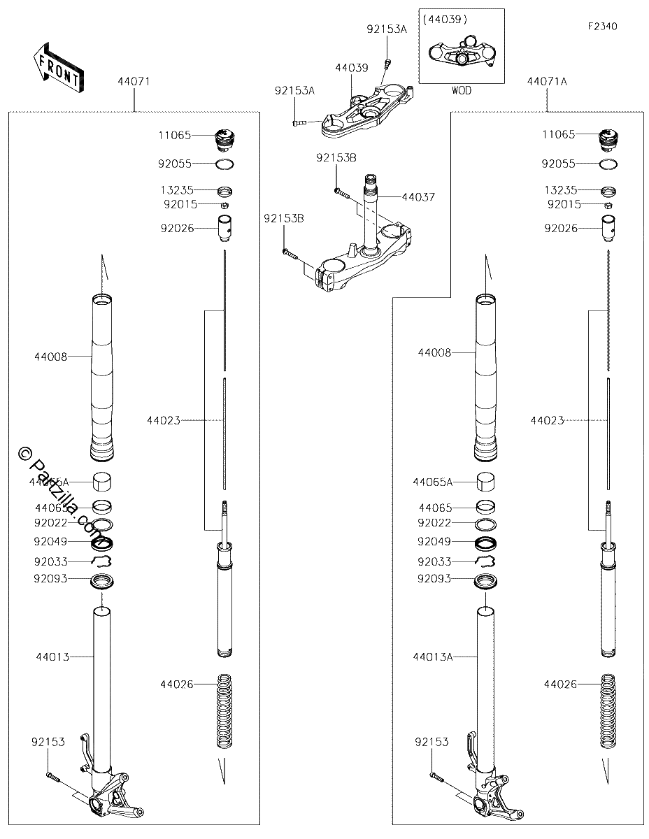 Diagrama de FRONT FORK