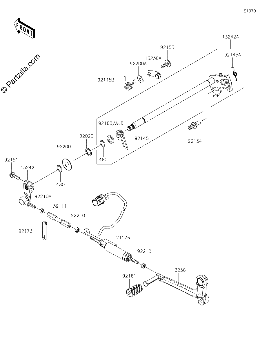 Diagrama de GEAR CHANGE MECHANISM