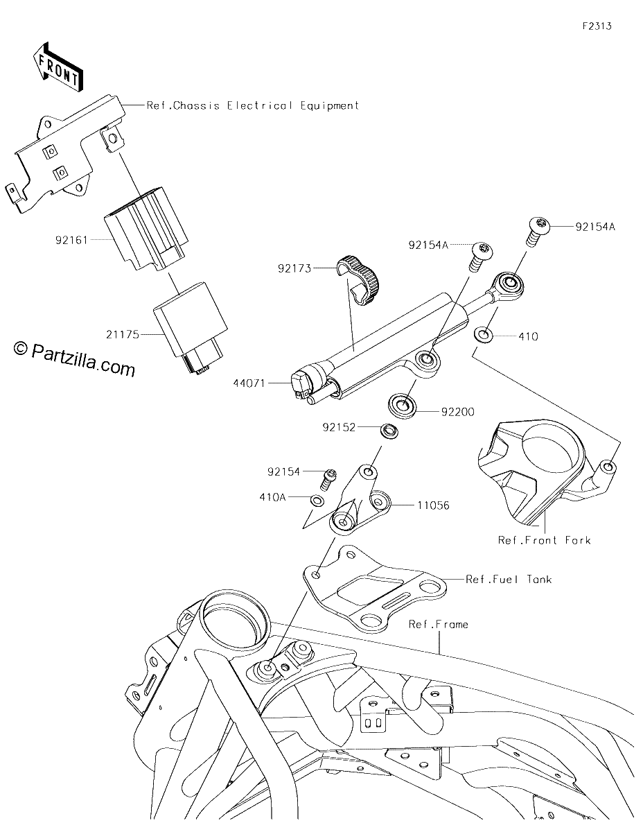 Diagrama de STEERING DAMPER