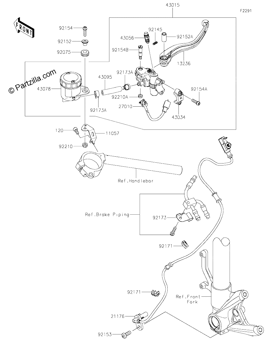 Diagrama de FRONT MASTER CYLINDER
