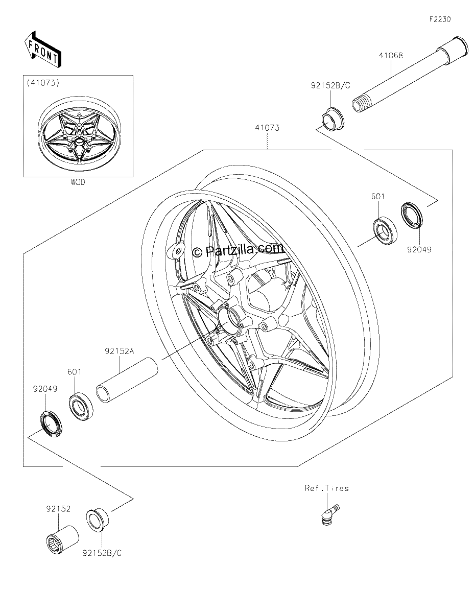 Diagrama de FRONT WHEEL