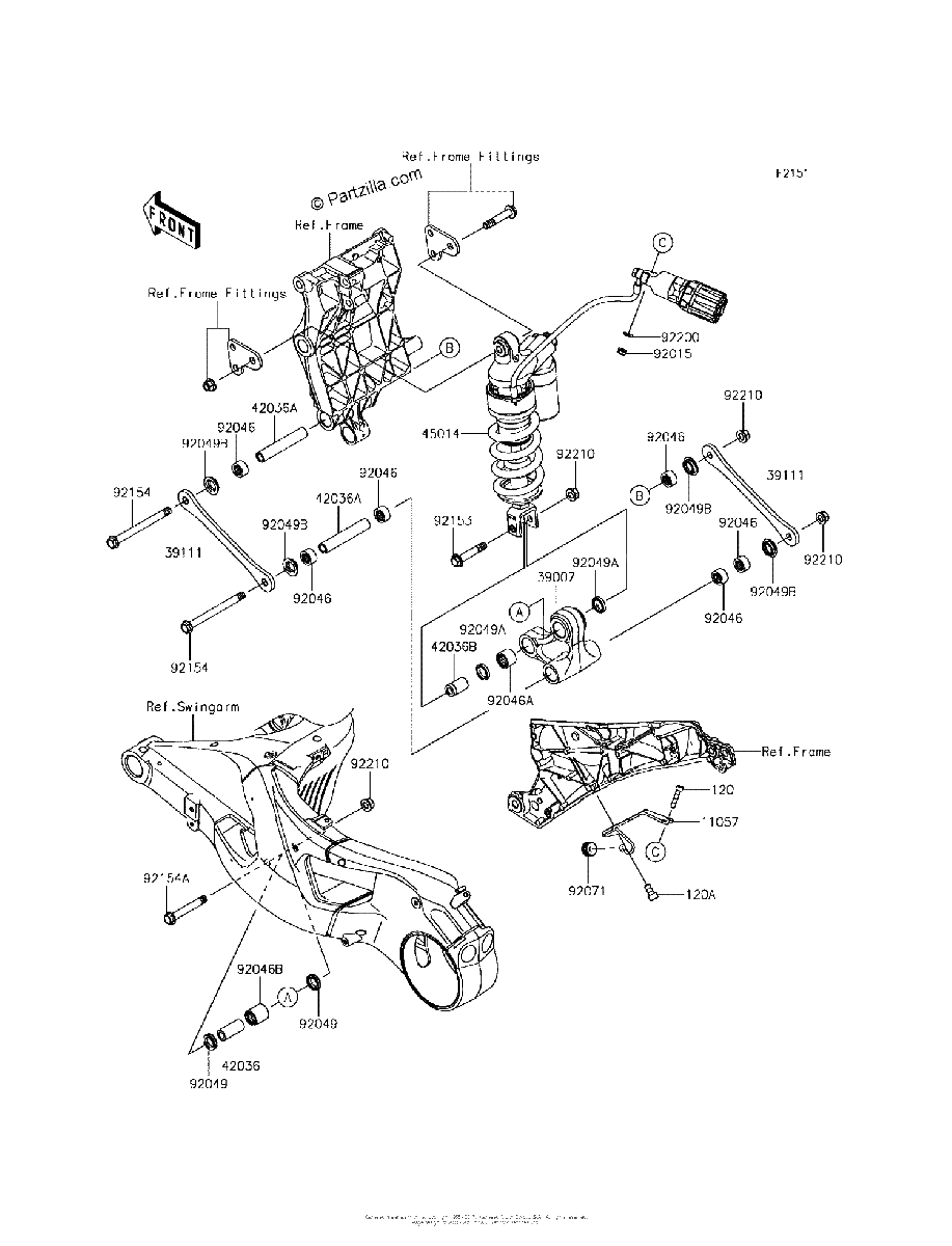 Diagrama de SUSPENSION SHOCK ABSORBER