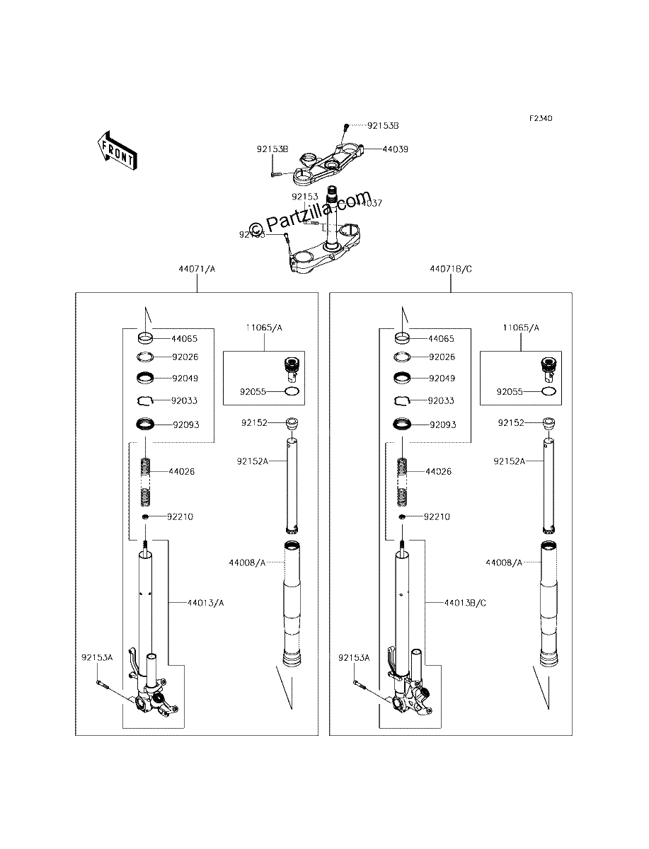 Diagrama de FRONT FORK