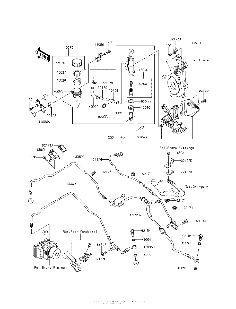Diagrama de REAR MASTER CYLINDER