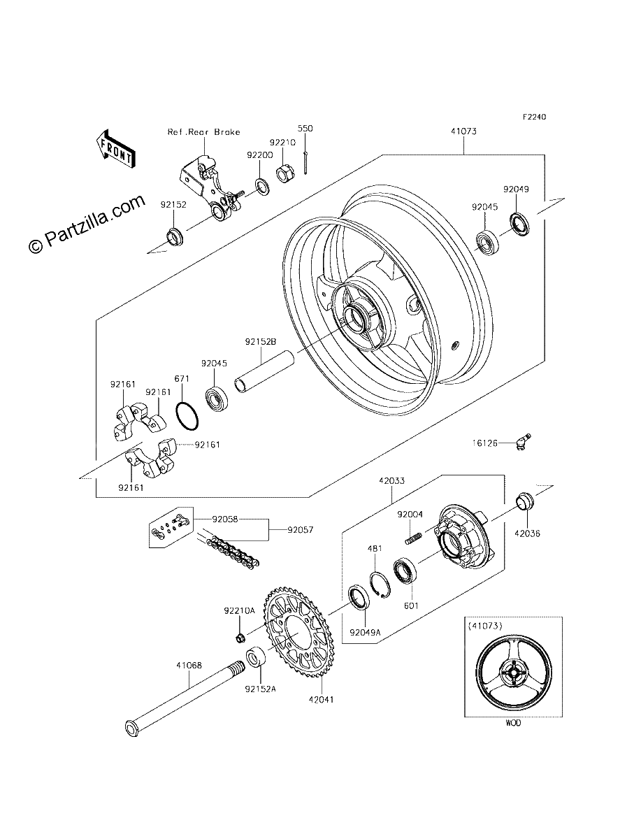 Diagrama de REAR WHEEL CHAIN