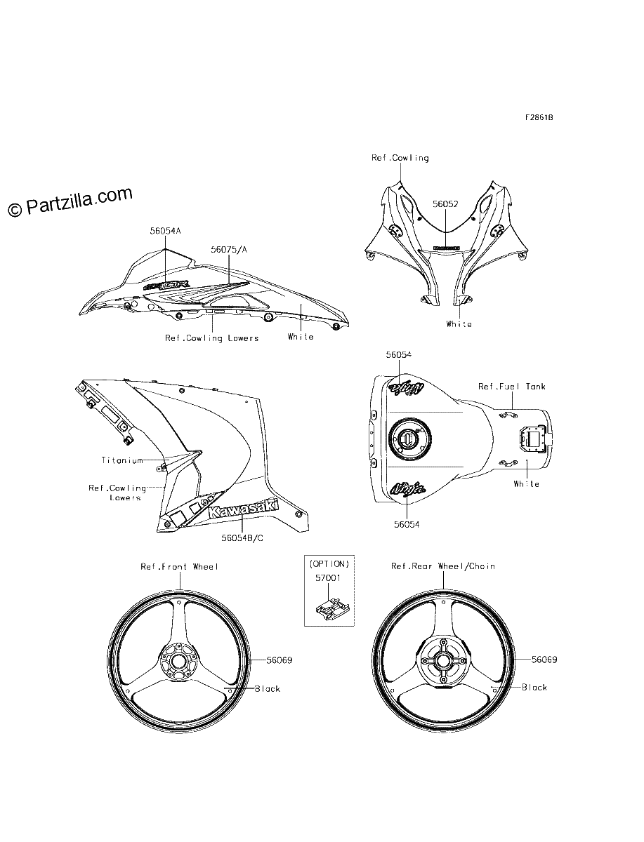 Diagrama de DECALS WHITE SHF