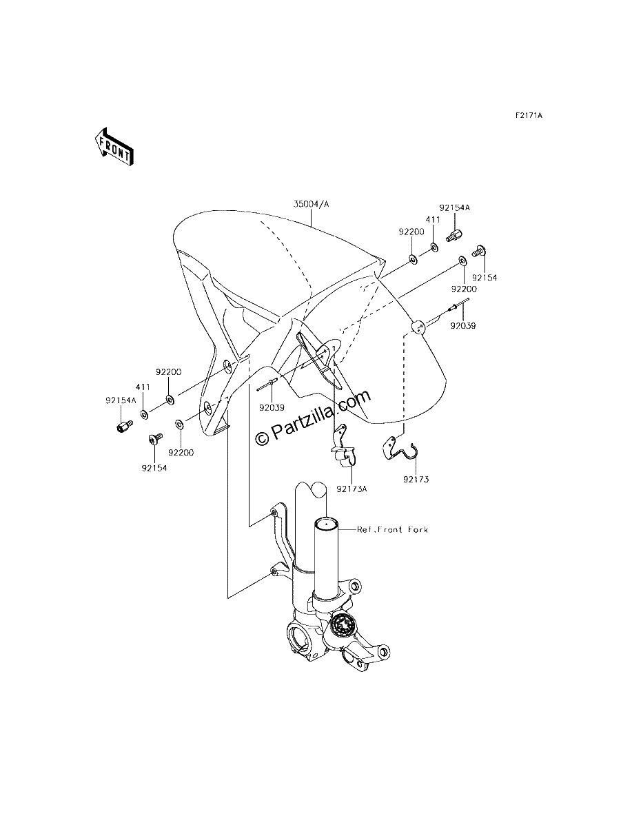 Diagrama de FRONT FENDER S SHF SHFA