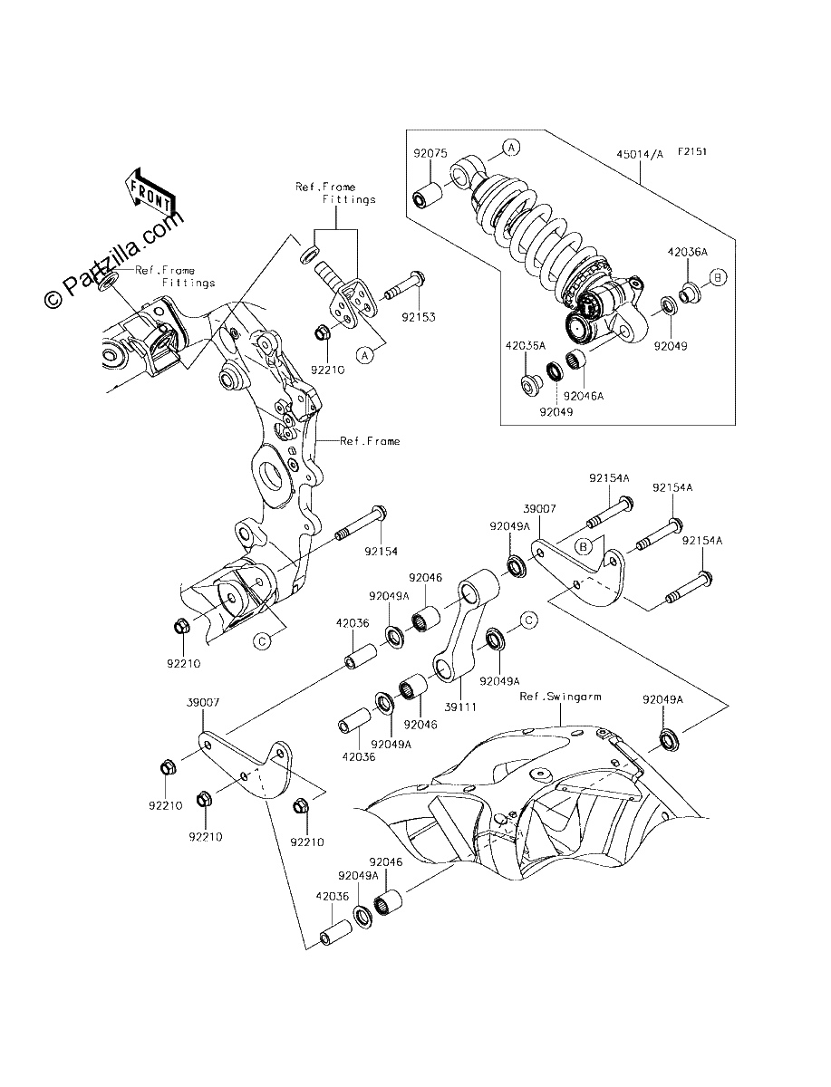 Diagrama de SUSPENSION SHOCK ABSORBER
