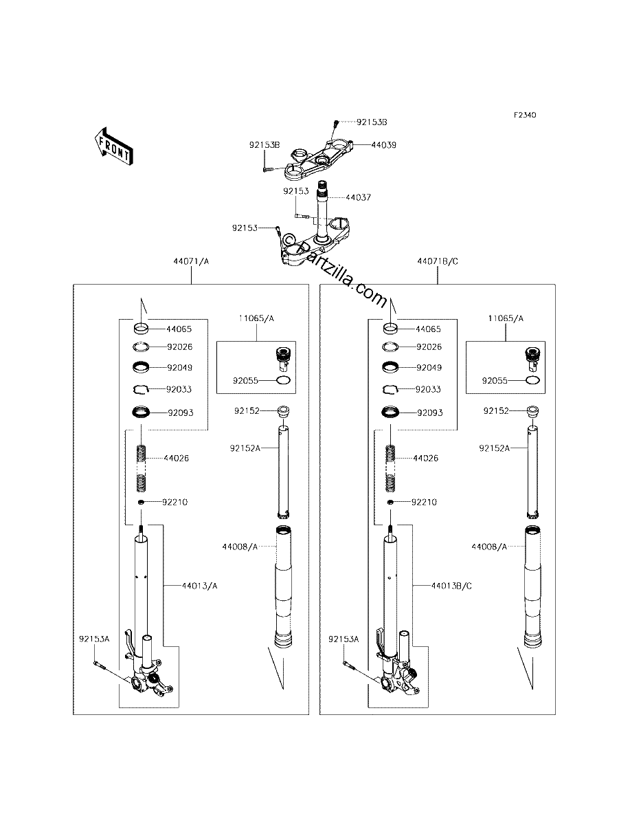 Diagrama de FRONT FORK