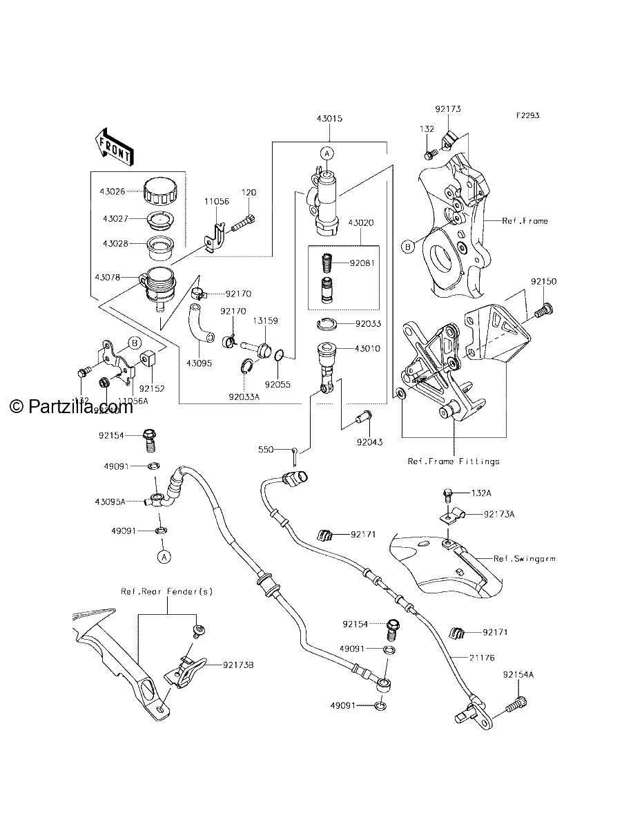 Diagrama de REAR MASTER CYLINDER