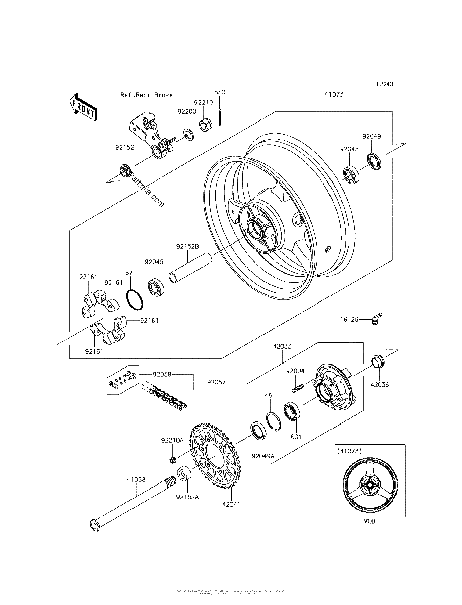 Diagrama de REAR WHEEL CHAIN
