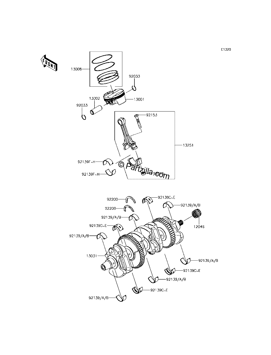 Diagrama de CRANKSHAFT PISTON S