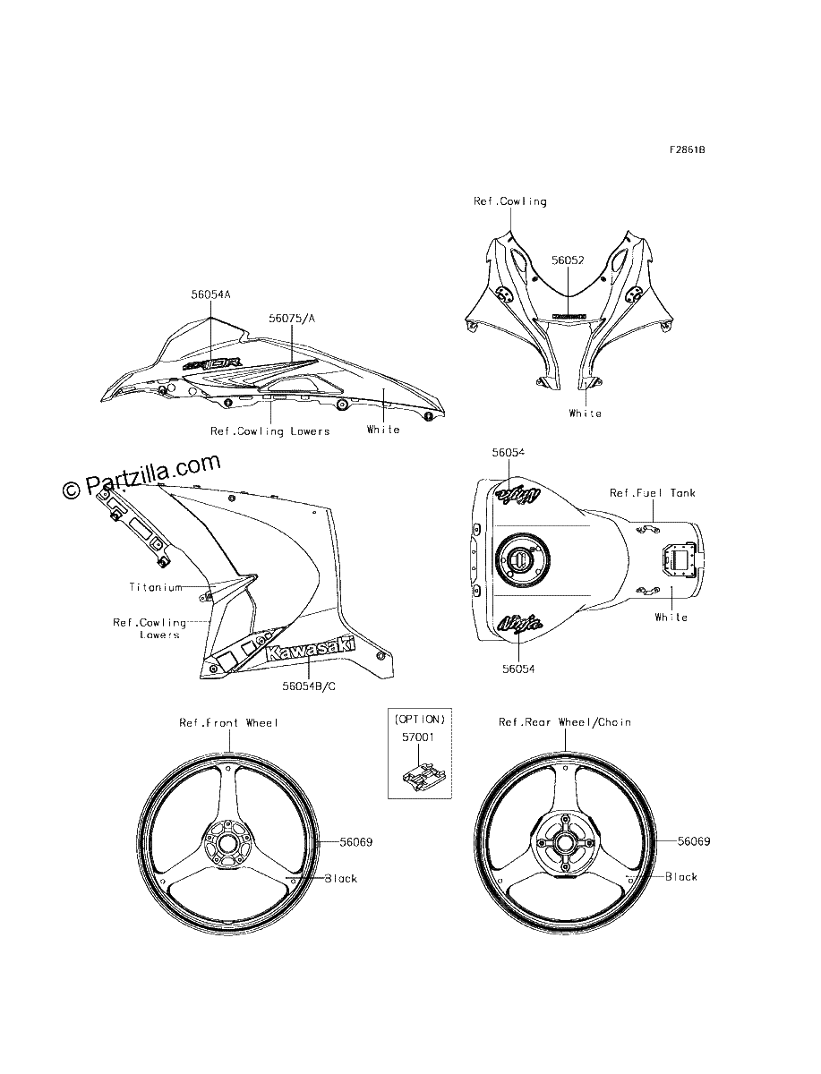 Diagrama de DECALS WHITE RHF