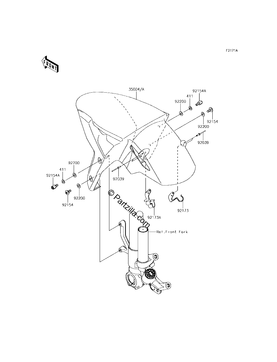 Diagrama de FRONT FENDER S RHF RHFA