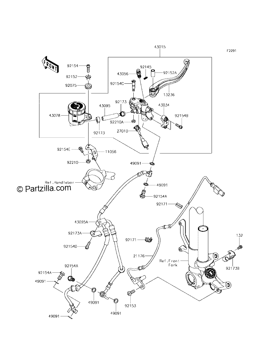 Diagrama de FRONT MASTER CYLINDER