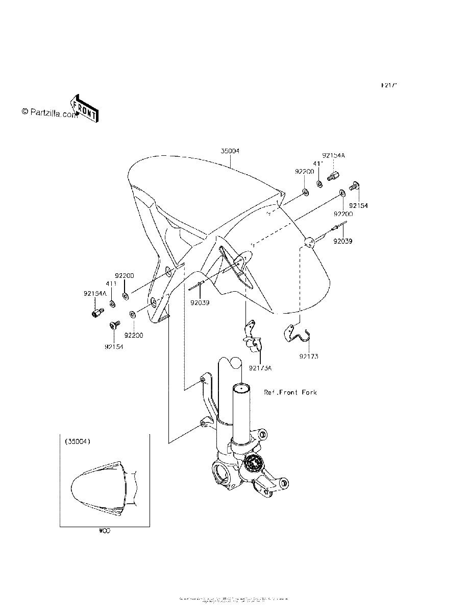 Diagrama de FRONT FENDER S
