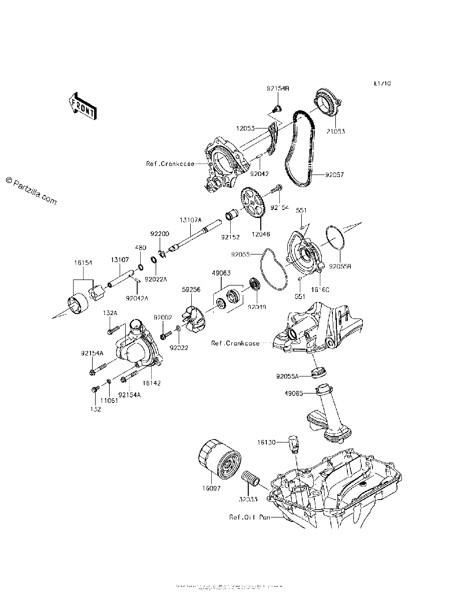 Diagrama de OIL PUMP OIL FILTER