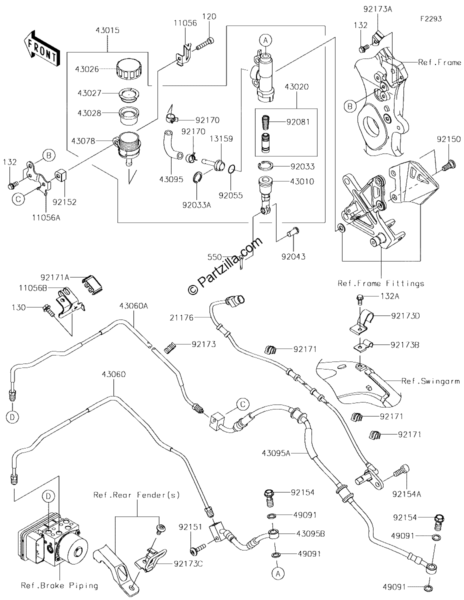 Diagrama de REAR MASTER CYLINDER