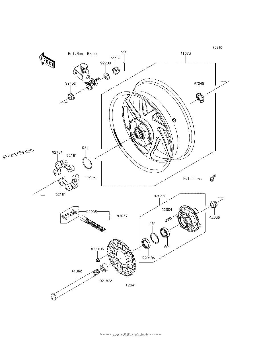 Diagrama de REAR WHEEL CHAIN