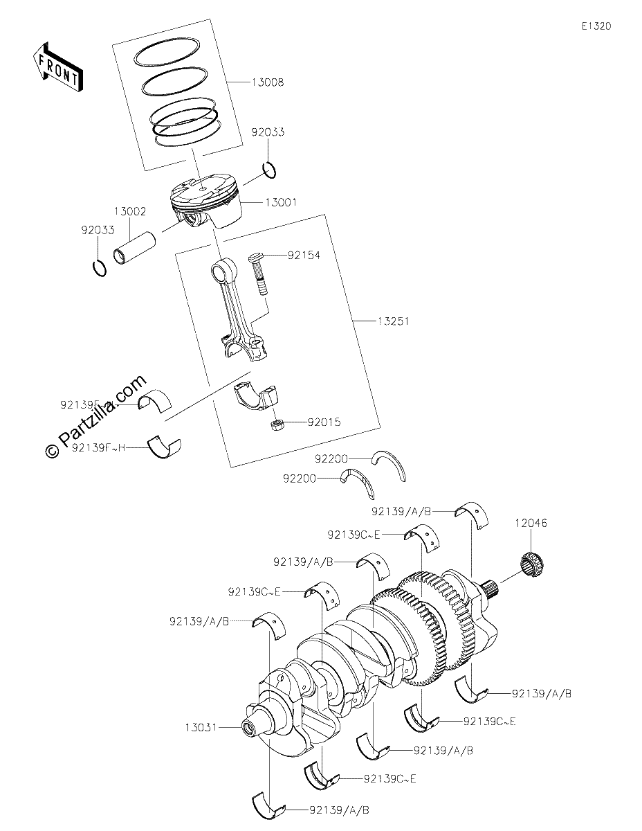 Diagrama de CRANKSHAFT PISTON S