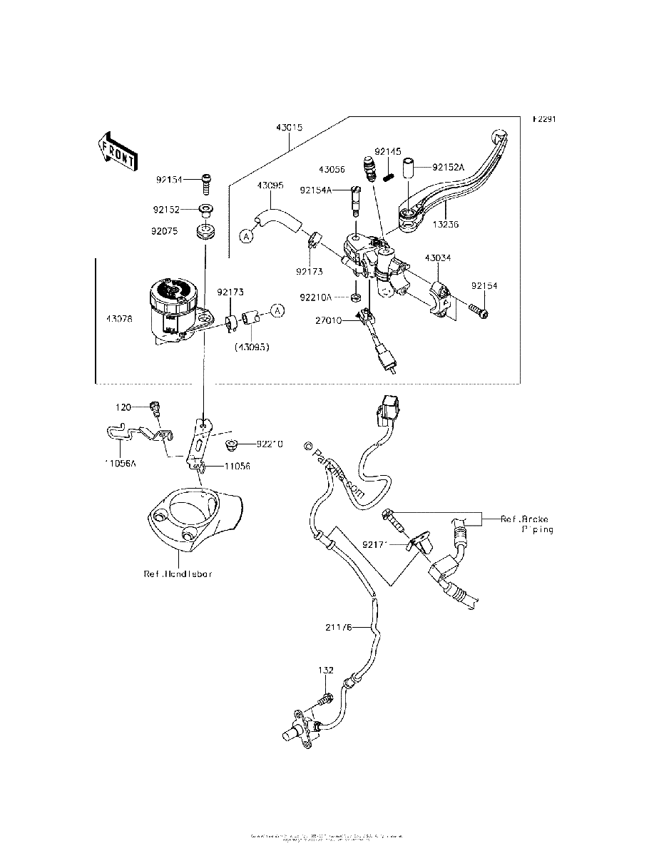 Diagrama de FRONT MASTER CYLINDER