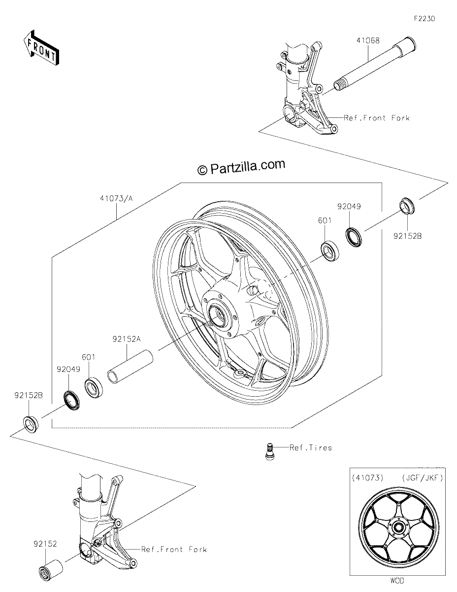 Diagrama de FRONT WHEEL