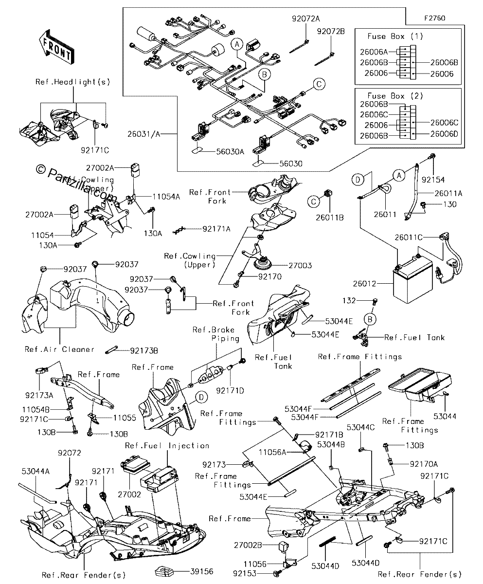 Diagrama de CHASSIS ELECTRICAL EQUIPMENT