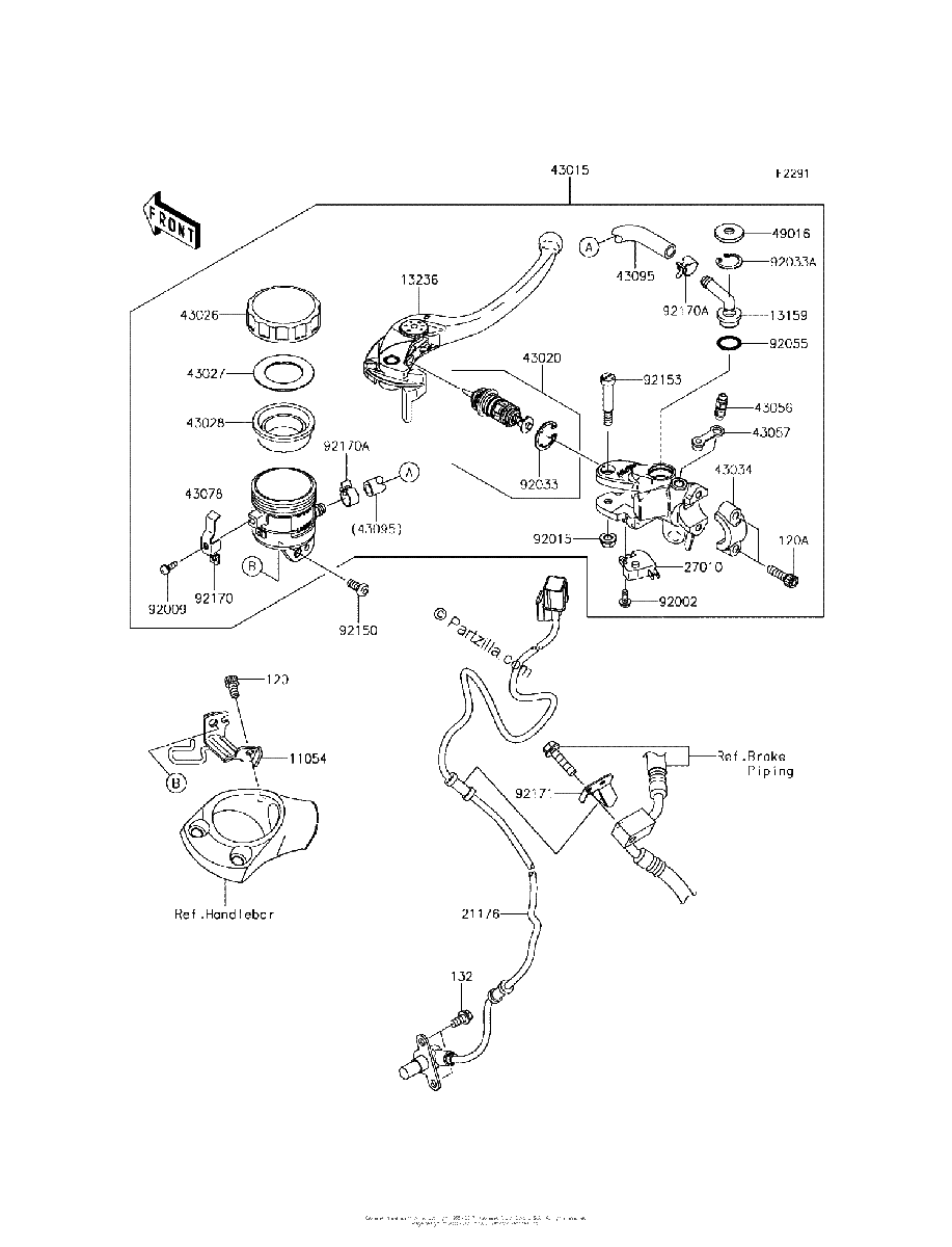 Diagrama de FRONT MASTER CYLINDER