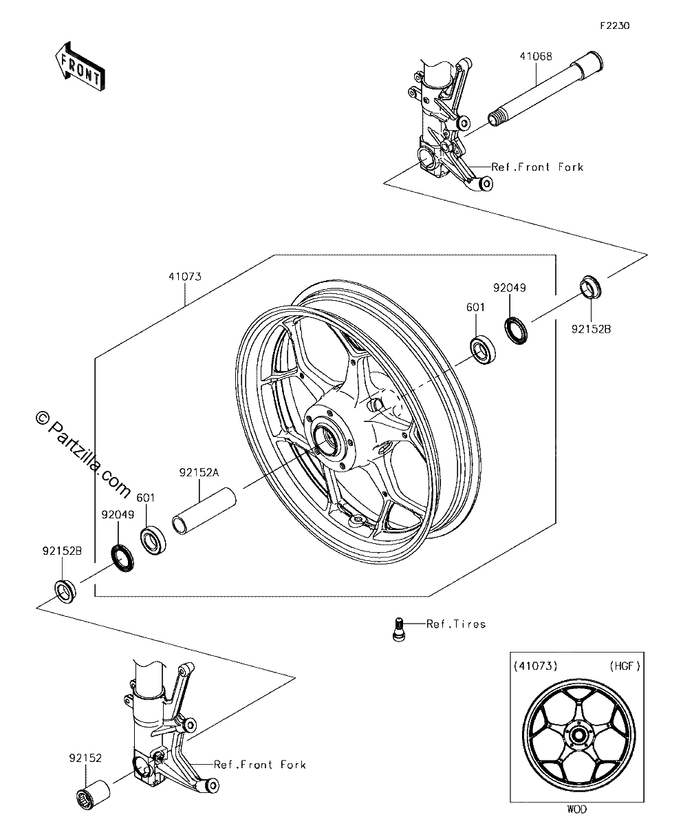 Diagrama de FRONT WHEEL