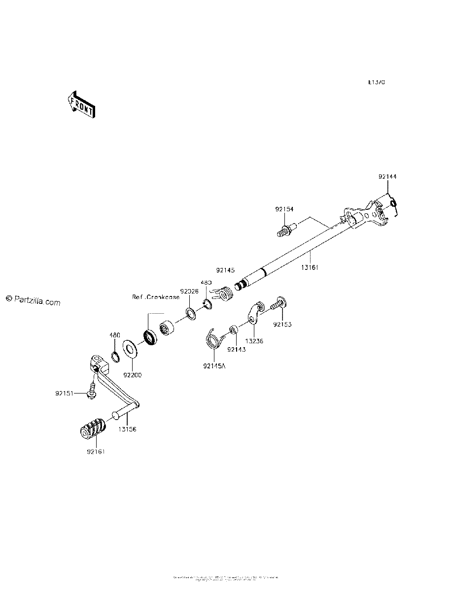 Diagrama de GEAR CHANGE MECHANISM