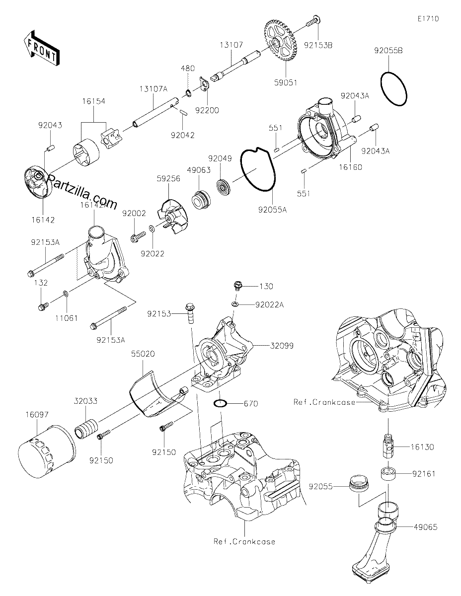 Diagrama de OIL PUMP OIL FILTER
