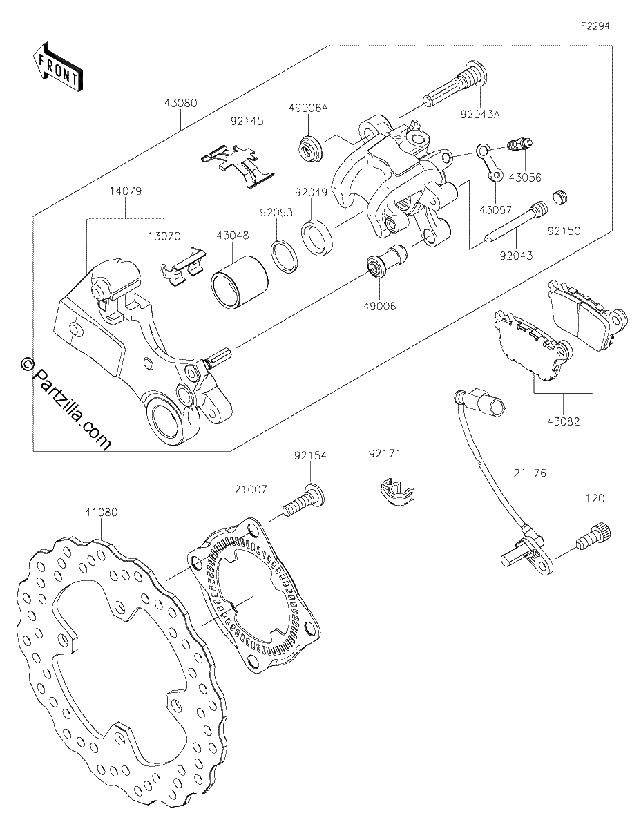 Diagrama de REAR BRAKE