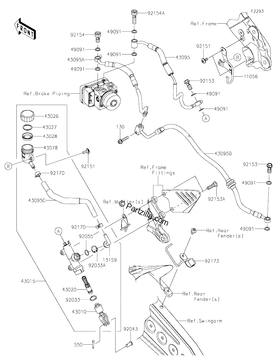 Diagrama de REAR MASTER CYLINDER