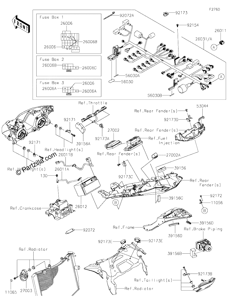 Diagrama de CHASSIS ELECTRICAL EQUIPMENT