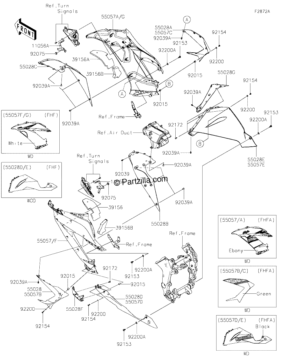 Diagrama de COWLING LOWERS FHF FHFA