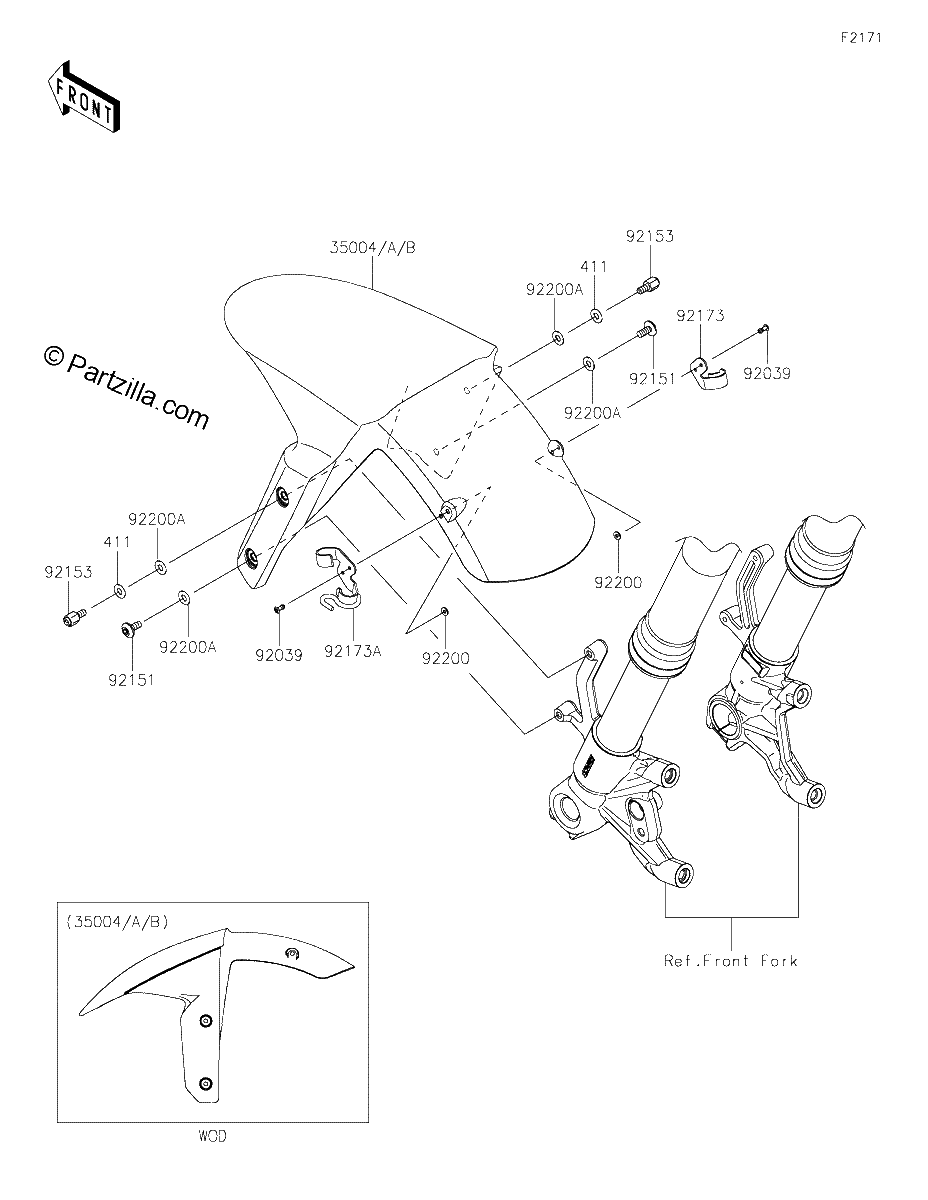 Diagrama de FRONT FENDER S