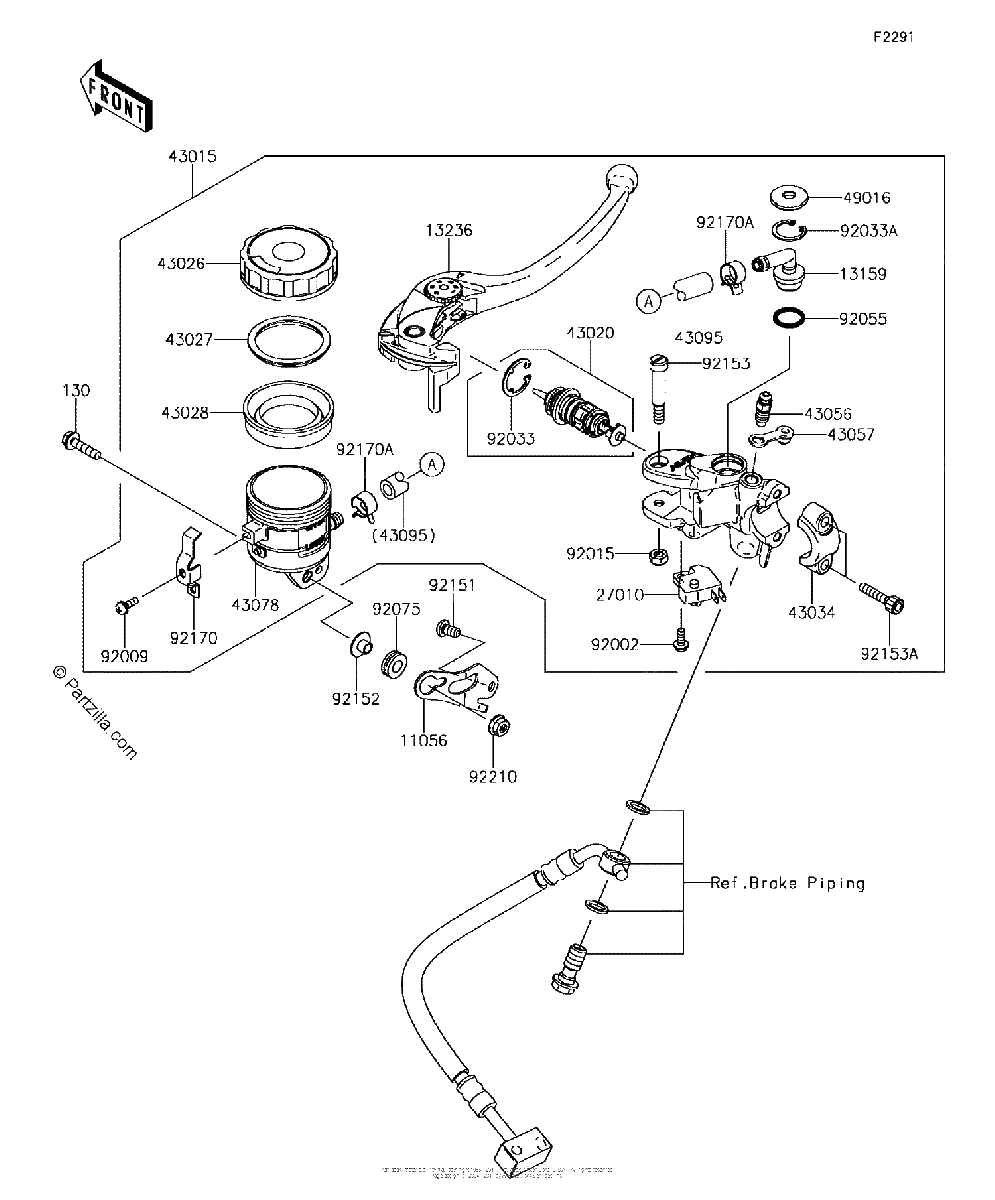 Diagrama de FRONT MASTER CYLINDER