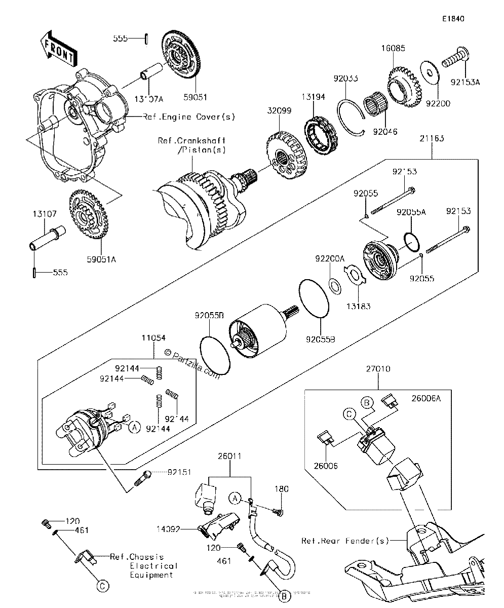 Diagrama de STARTER MOTOR
