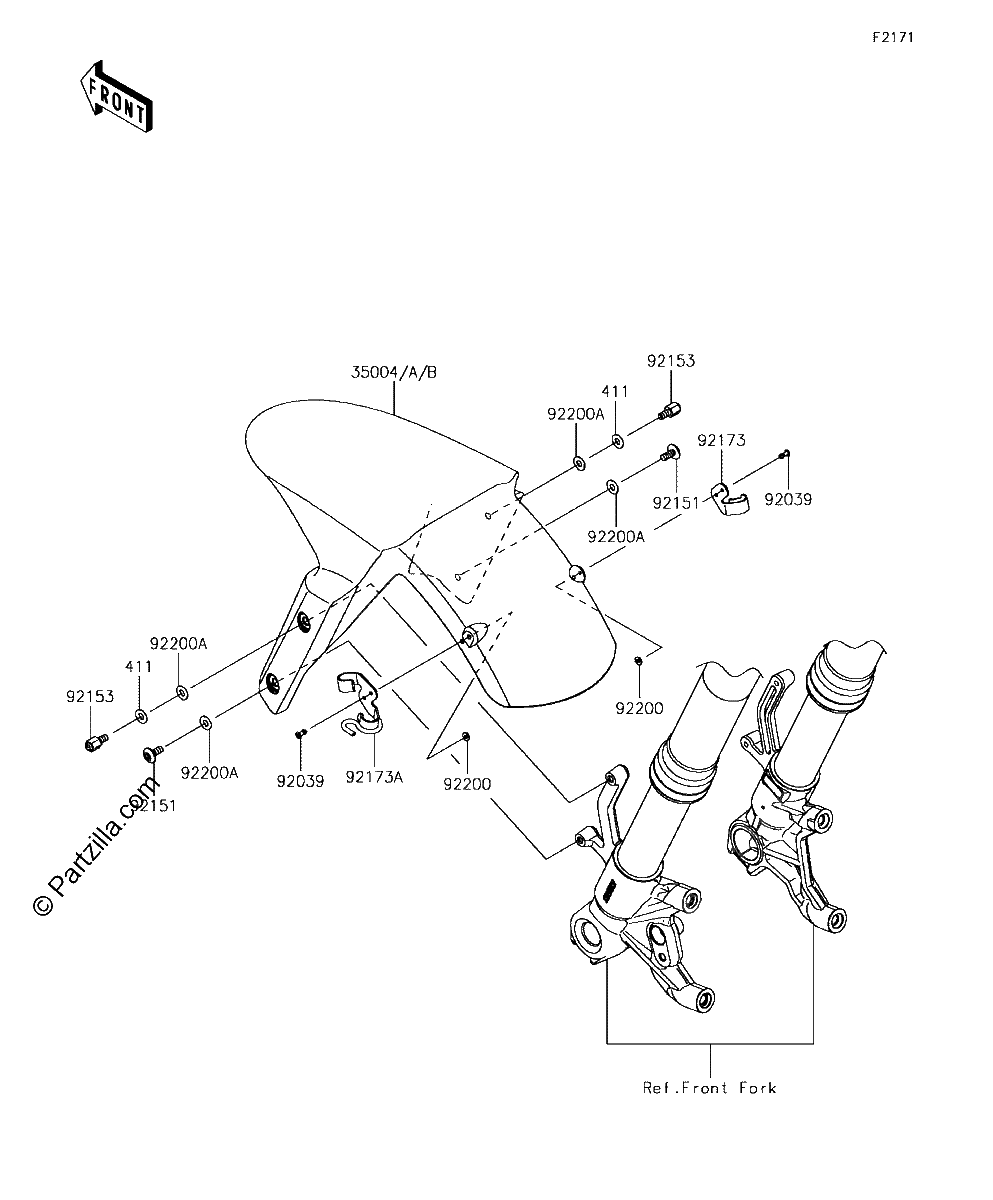 Diagrama de FRONT FENDER S