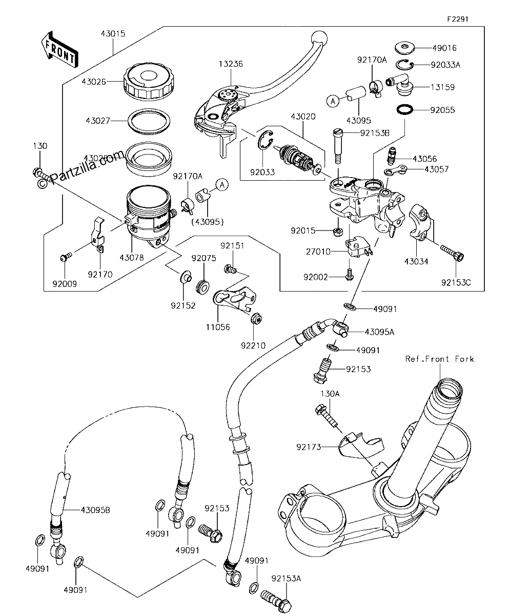 Diagrama de FRONT MASTER CYLINDER