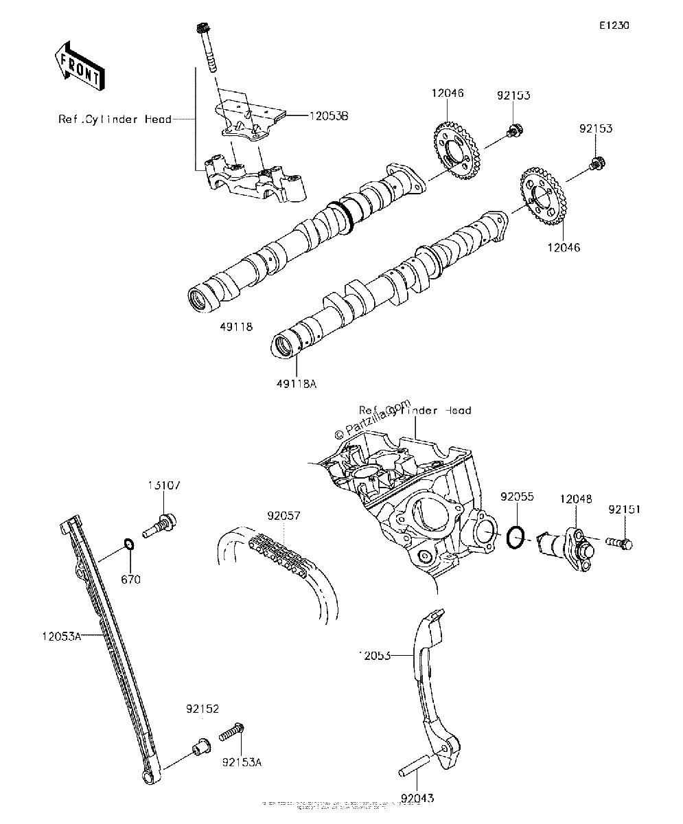 Diagrama de CAMSHAFT S TENSIONER